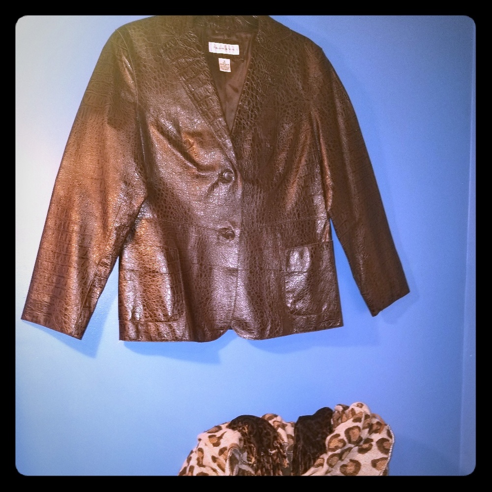 Preston  & York Brown Leather Jacket